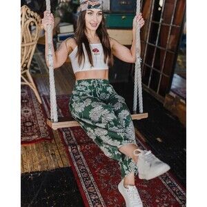 Buddha Harem Pants - Flower Savannah Pants Dandelion - SMALL Floral